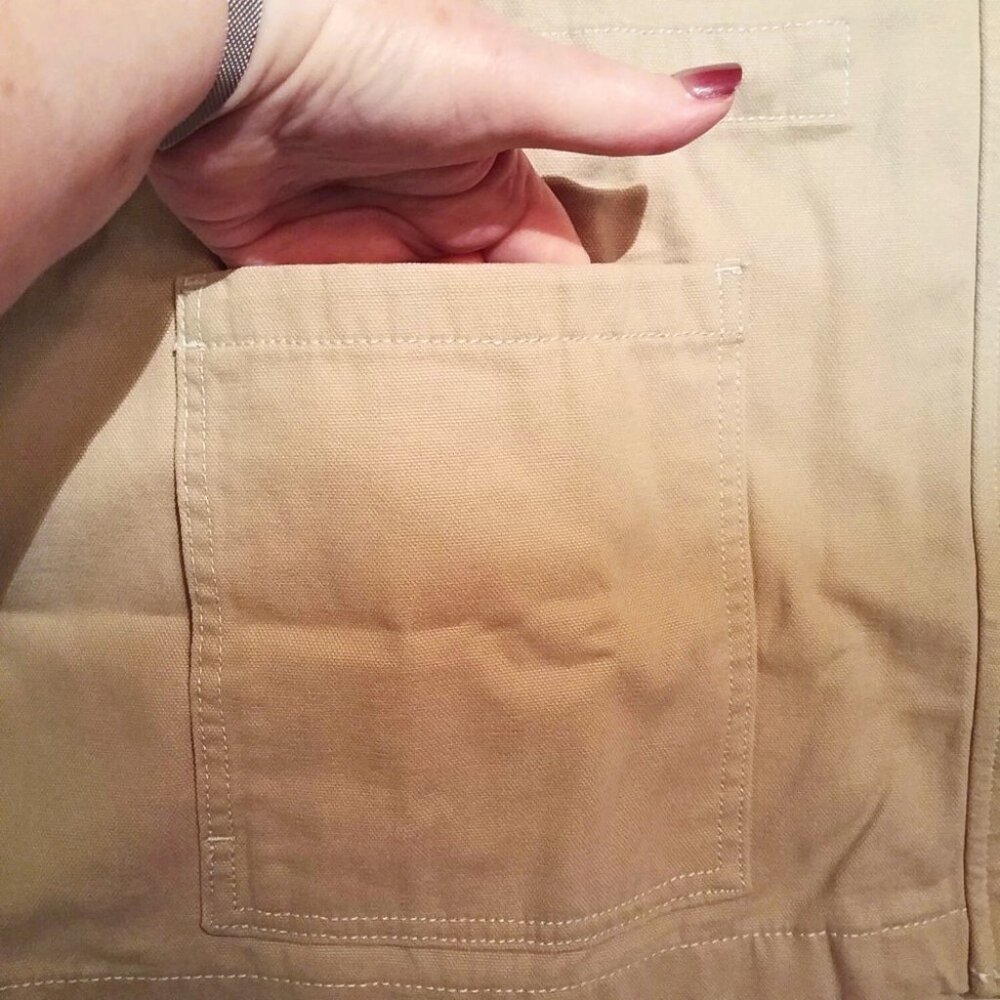 Gloria Vanderbilt Khaki Tan Cotton Canvas Anorak Utility Jacket Size XXL - Picture 7 of 10